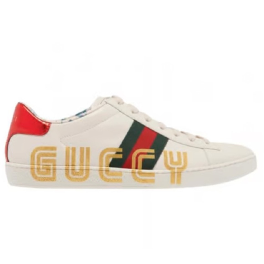 New Gucci Ace Apollo Black NS Nylon Gucci GUCCY Web sneakers womens EU38.5